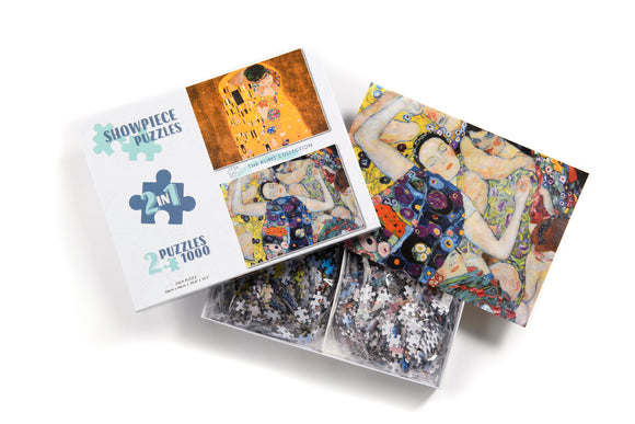 Gustav Klimt Jigsaw Puzzle -The Kiss and The Virgin  2 x 1000 Piece Collection