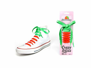Crazy Laces strawberry green and red trainer shoe laces