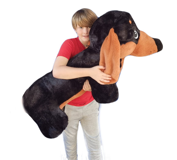 GIANT 100cm Sausage Dog Dachshund Plush Soft Toy Extra Large