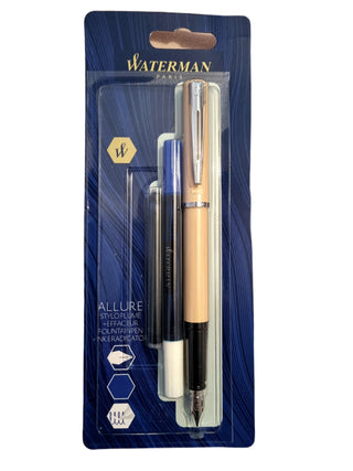 Buy peach-pastel-lacquer Waterman Allure Fountain Pen | Fine Nib | Blue Ink + Ink Eradicator | Pastel Colours