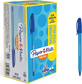 Paper Mate InkJoy 100ST Ballpoint Pens | Ultra Fine Point (0.5 mm) | Blue | 50 PACK