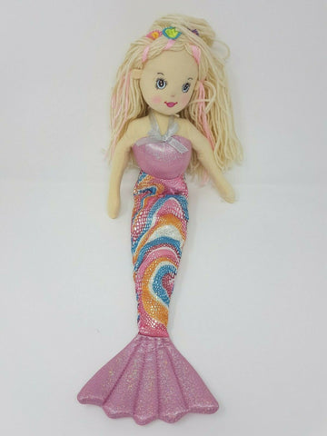 MERMAID 20" DOLL SOFT TOY GIFT STUNNING SPARKLE DESIGN LONG HAIR - 0