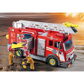 PLAYMOBIL Fire Truck 71233 City Action Rescue 86 Piece Set With Lights & Sound - 0