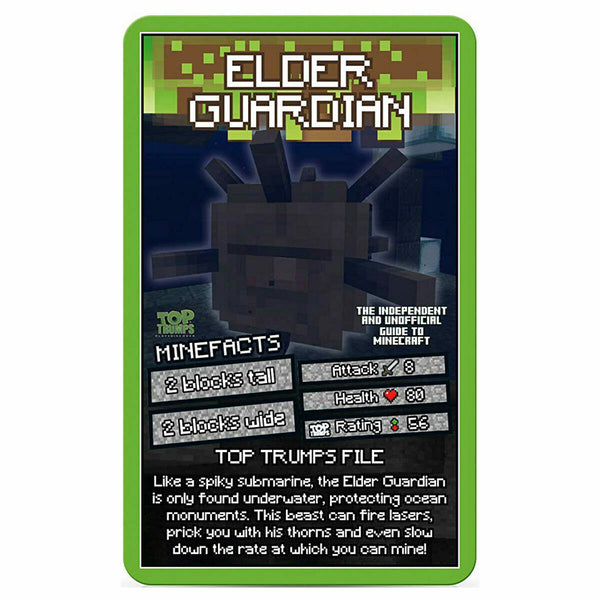 Minecraft Top Trumps Card Game The Independent and Unofficial Guide to Minecraft