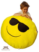 Huge XXL Giant Emoji Cushions - Smile Goofy PMSL Shades Heart Eyes-10