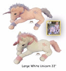 Deluxe Paws Extra Large Silky Soft Unicorn Plush White or Pink-1