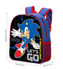 Sonic the Hedgehog "Lets Go" Backpack School Bag For Boys Kids Travel Sleep Over Accessories