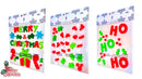 CHRISTMAS GEL WINDOW STICKERS  Removable No Mess - 5 Festive Designs - Sets of 3 Packs-11