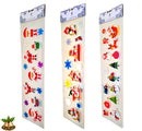 CHRISTMAS GEL WINDOW STICKERS  Removable No Mess - 5 Festive Designs - Sets of 3 Packs-4