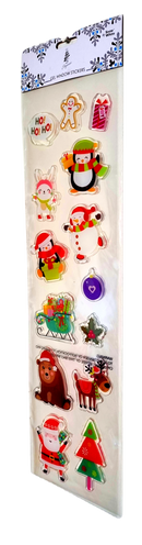 CHRISTMAS GEL WINDOW STICKERS  Removable No Mess - 5 Festive Designs - Sets of 3 Packs-6