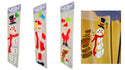 CHRISTMAS GEL WINDOW STICKERS  Removable No Mess - 5 Festive Designs - Sets of 3 Packs