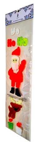 CHRISTMAS GEL WINDOW STICKERS  Removable No Mess - 5 Festive Designs - Sets of 3 Packs-9