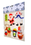 CHRISTMAS GEL WINDOW STICKERS  Removable No Mess - 5 Festive Designs - Sets of 3 Packs-10