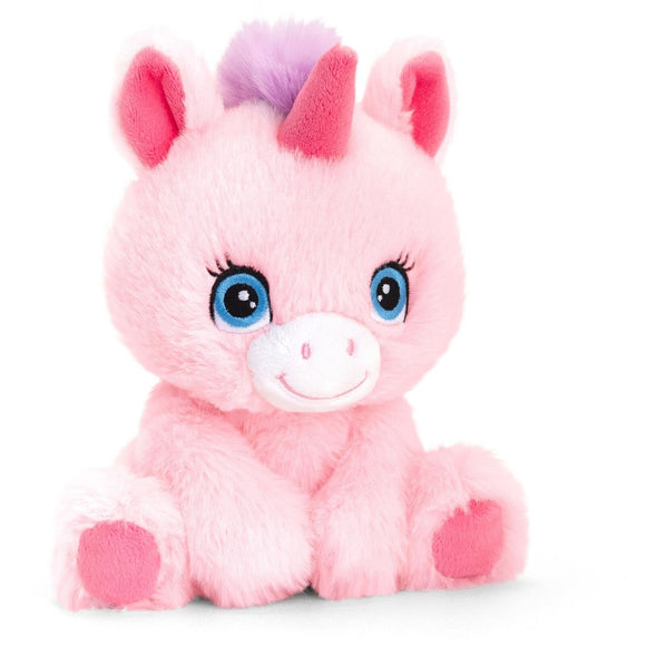 Keel Adoptable World UNICORN Pink 16cm 100% Recycled Eco Plush Soft Toy