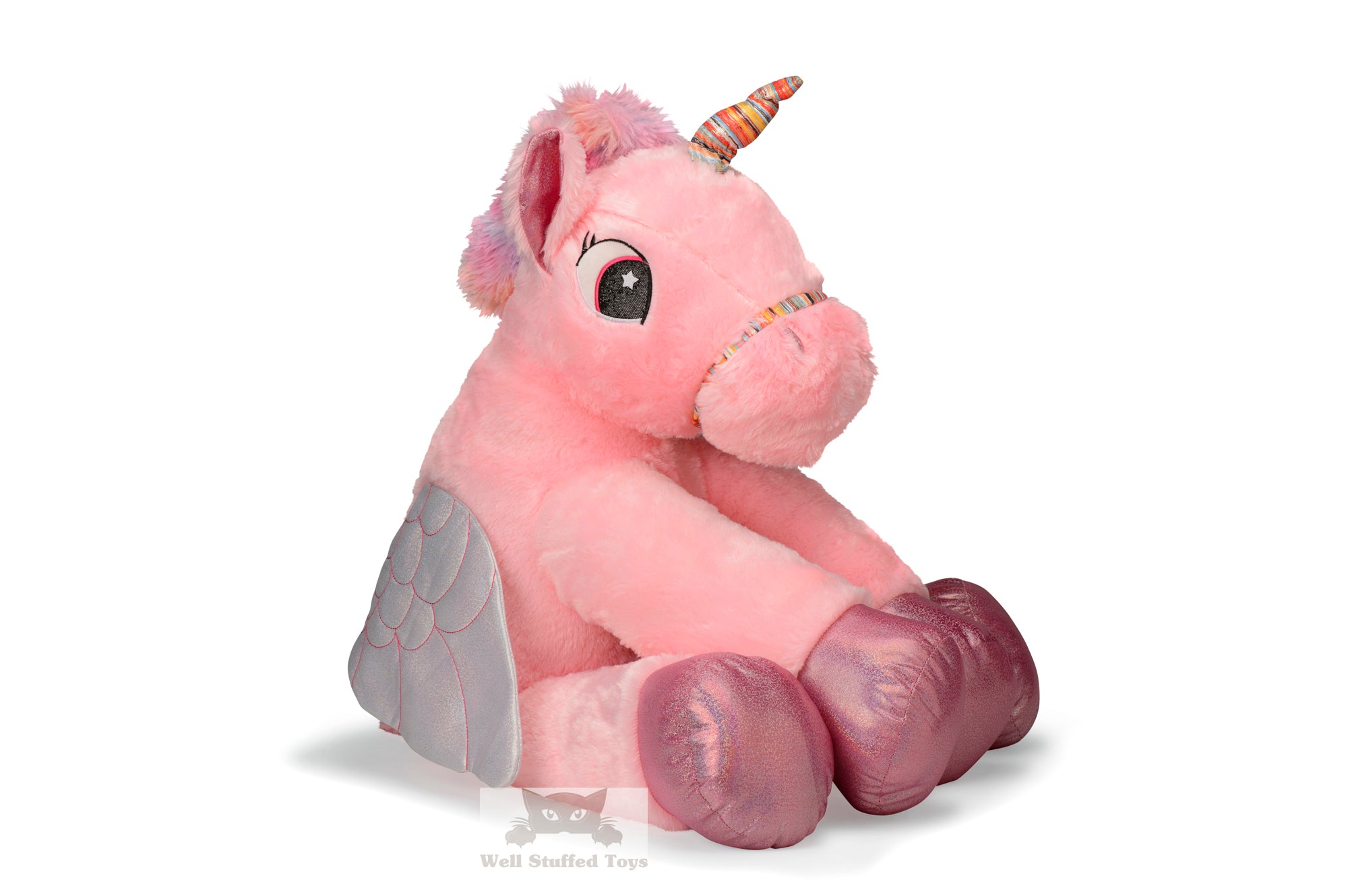 Huge Pink Unicorn With Wings Plush Toy Large 100 CM Cuddly Super Soft Gift