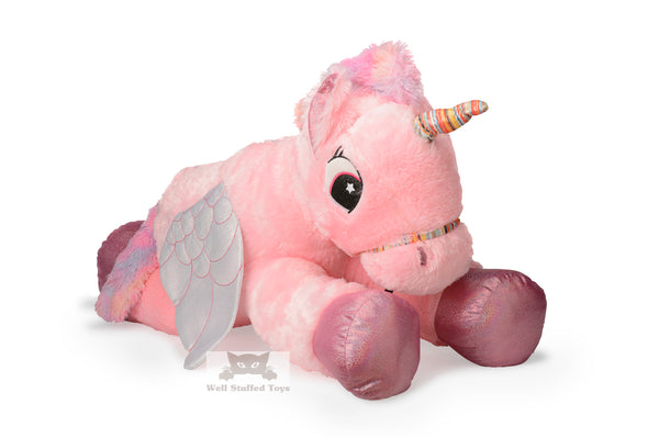 Huge Pink Unicorn With Wings Plush Toy Large 100 CM Cuddly Super Soft Gift