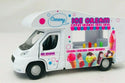 Pull Back Die Cast Ice Cream Van With Opening Doors Kids Vehicle Toy Gift