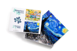 Vincent Van Gogh Jigsaw Puzzle - Farms near Auvers and Starry Night 2 x 1000 Piece Collection - 0