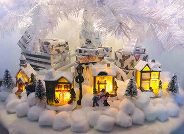 Christmas Village Scene Decoration Light Up Houses 4/7/12/25 pieces