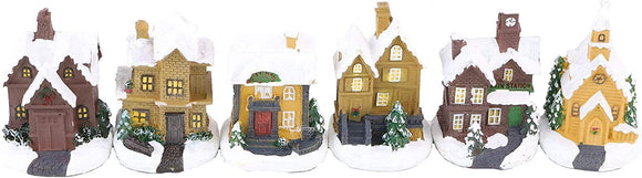 Christmas Village Scene Decoration Light Up Houses 4/7/12/25 pieces