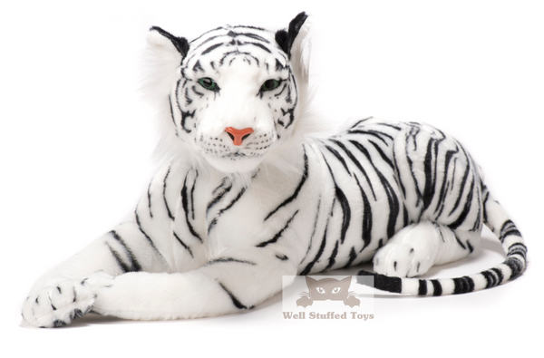 Deluxe Paws Realistic Lifelike Stuffed Plush White Tiger Soft Toy 100cm 40"