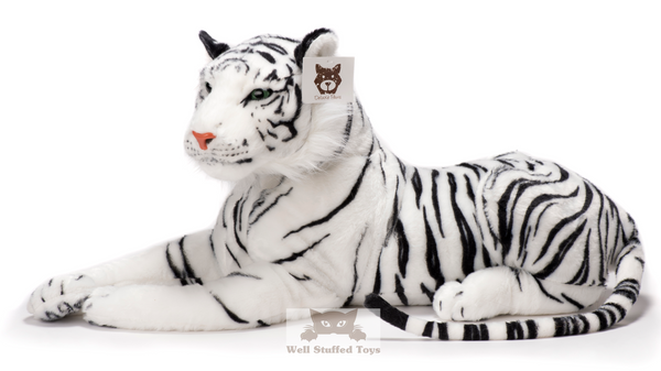 Deluxe Paws Realistic Lifelike Stuffed Plush White Tiger Soft Toy 100cm 40"