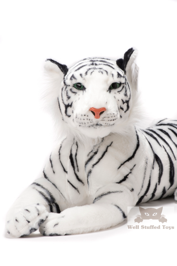 Deluxe Paws Realistic Lifelike Stuffed Plush White Tiger Soft Toy 100cm 40"